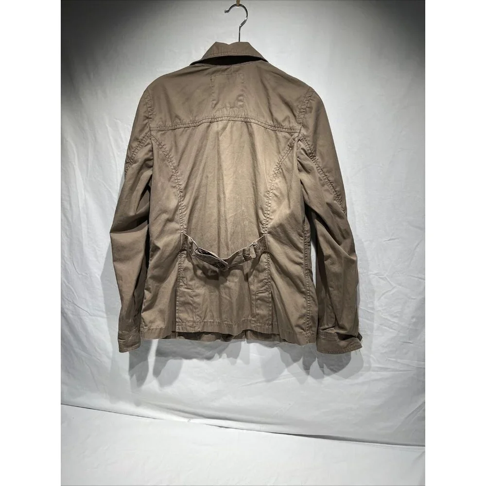 Eddie Bauer Khaki jacket Blazer size Small Pockets Adjusted Back Strap‎